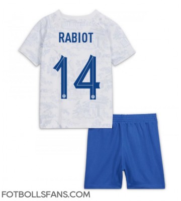 Frankrike Adrien Rabiot #14 Replika Bortatröja Barn VM 2022 Kortärmad (+ Korta byxor)